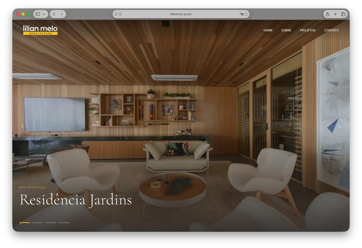 Site Lilian Melo Arquitetura